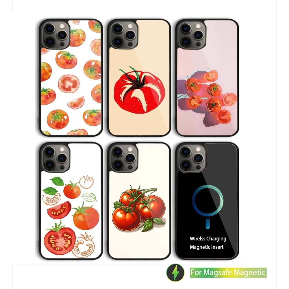 Red Tomatoes Phone Case For iPhone 16,15,14,13,12,11,Plus,Pro,Max Mini Magsafe Magnetic Wireless Charging