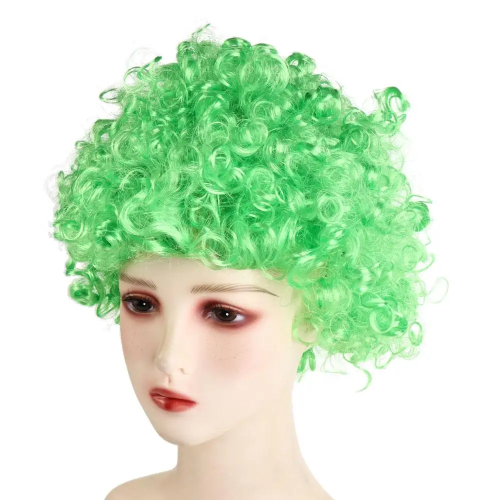 Fancy Party Halloween Afro Curly Wigs Clown Props Football Fans Wigs Cosplay Hairs Funny Wig Costume Party Synthetic Wigs