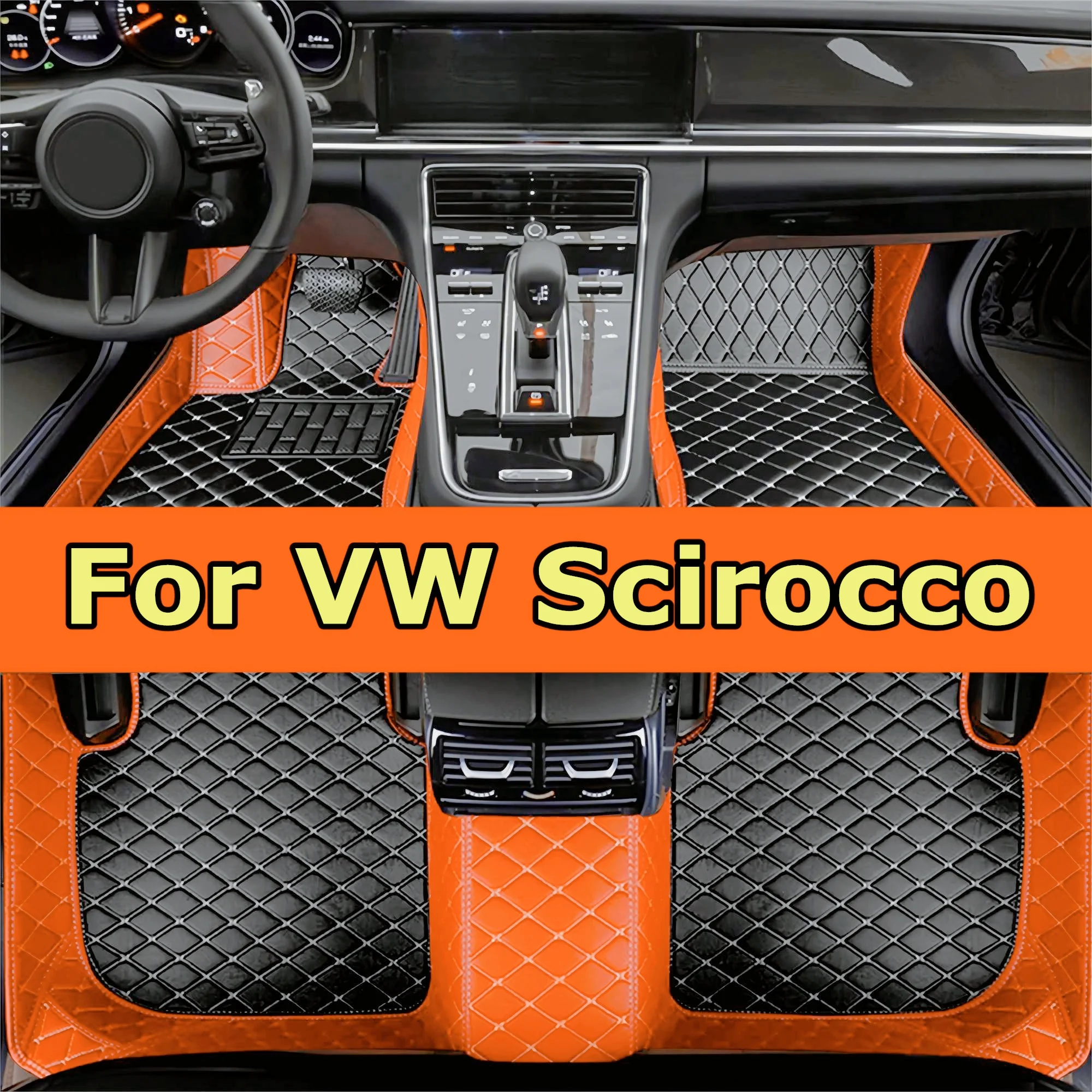 

Полный комплект автомобильных ковриков для Volkswagen VW Scirocco 2013 2014 2015 2016 2017, роскошные кожаные Коврики для автомобиля, коврики