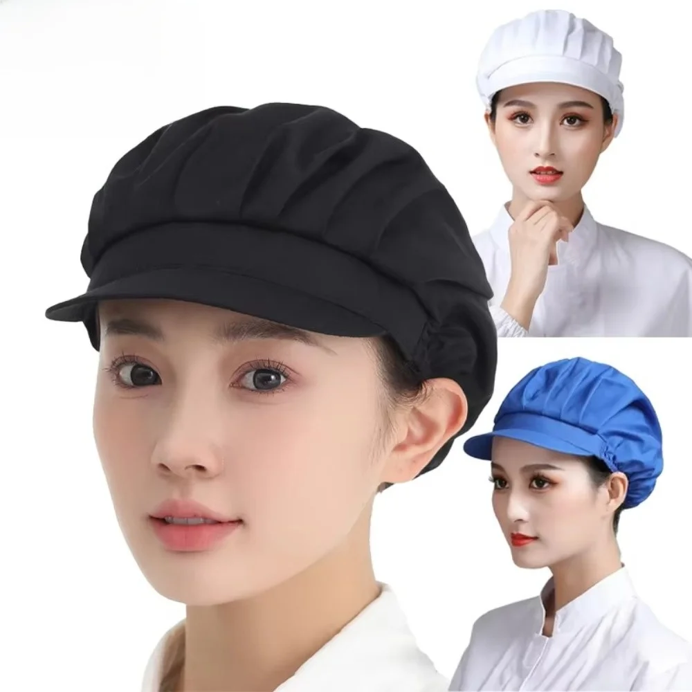 Durable Elastic Workshop Work Hat Dust-proof Breathable Work Wear Smoke-proof Hair Fall-proof Chef Hat Food Service