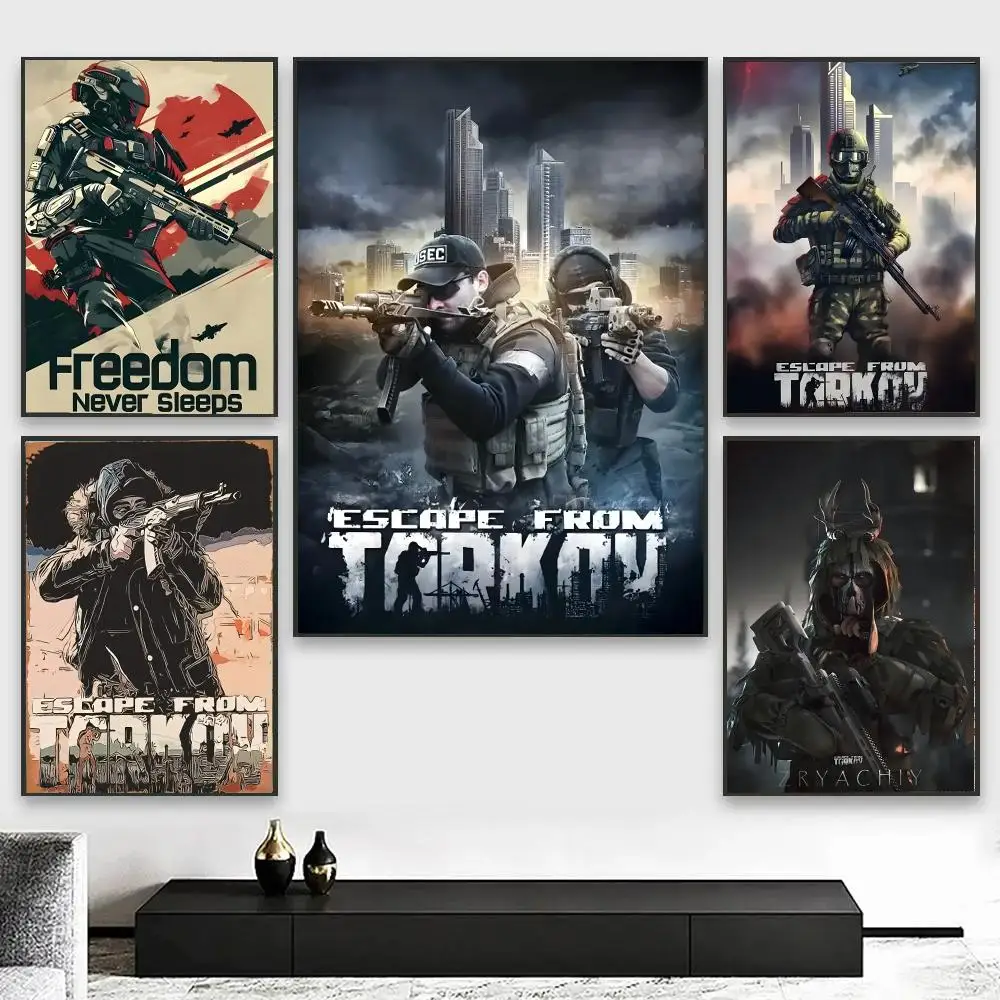 Game E- Escape from Tarkov Painting Calligraphy Canvas Art Styles, Wall Art Decor, Living Room Decor