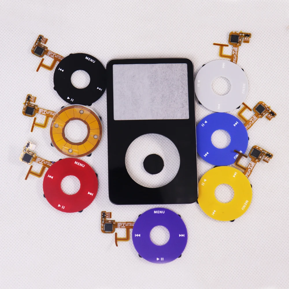 various combination Black front faceplate housing case clickwheel center button for iPod 5th 5.5th gen video 30gb 60gb 80gb