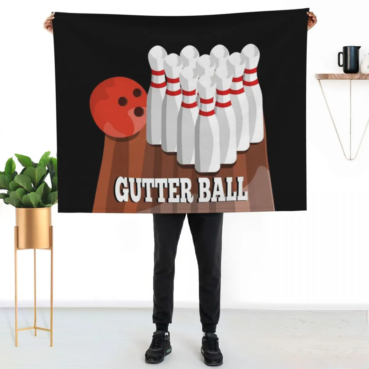 Tenpin bowling Gutter Ball Throw Blanket Decoratives Blankets For Sofas Single Sofa Throw Beach warm winter Blankets