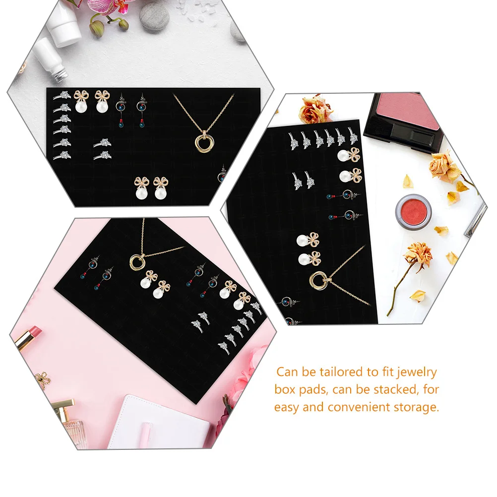 

8Pcs Ear Stud Insert Pad Jewelry Sponge Organizer Insert Display Mat Ring Holder Display for Jewelry Case Storage