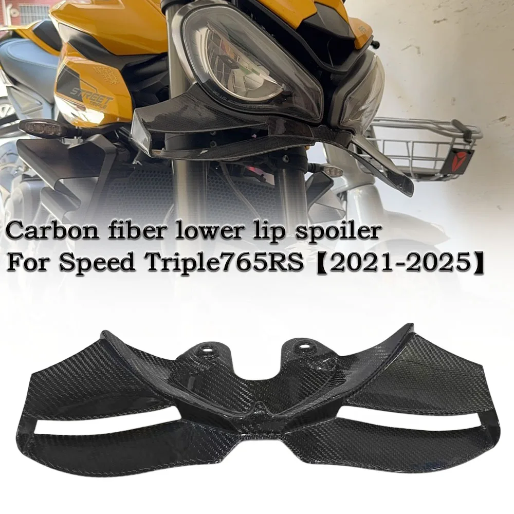 

For Triumph Street Triple 765 R/RS 2020-2025 carbon fibre WINGS Front spoiler Lower spoiler lower lip 765 R RS Motorcycle Fixed