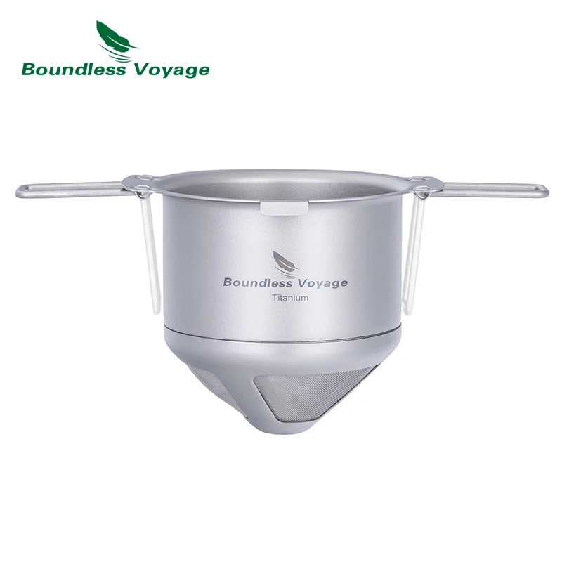 Boundless Voyage Titanium Coffee Filter Hand Brewed Rosebox Ultralight Portable Foldle Hanging Ear Mini Strainer Mesh