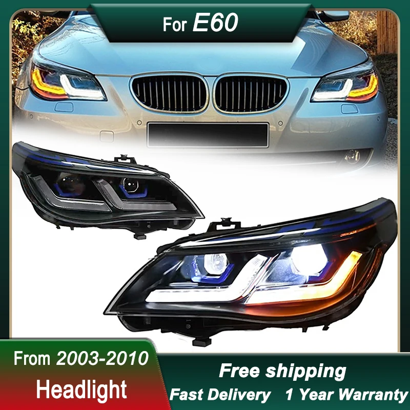 Car Headlights For BMW 5 Series E60 2003-2010 Upgrade to new style FULL LED Head Lamp  DRL Head Lamp Front light Assembly