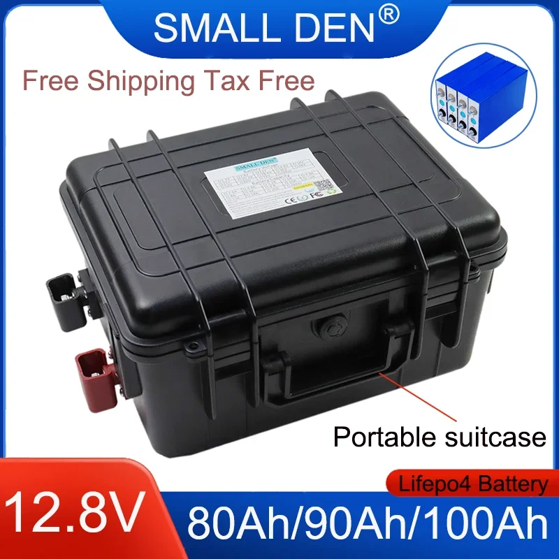 12V 80Ah 90Ah 100Ah 150Ah LiFePO4 Battery Pack Built-in100A BMS1200W motor For12.8V Power Supply Electric Boat RV Inverter Solar