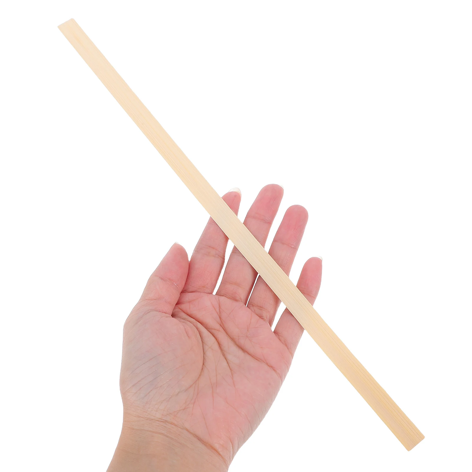 

50pcs For Diy Fans Craft Sticks Thin Wood Strips Handmade Fans Paintings Creative Projects Bamboo Weaving Material Craft