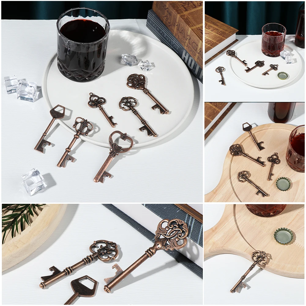 Pendant Party Favor Supplies Vintage Key Bottle Opener Wedding Decor Wine Keychain Souvenir Beer Opener