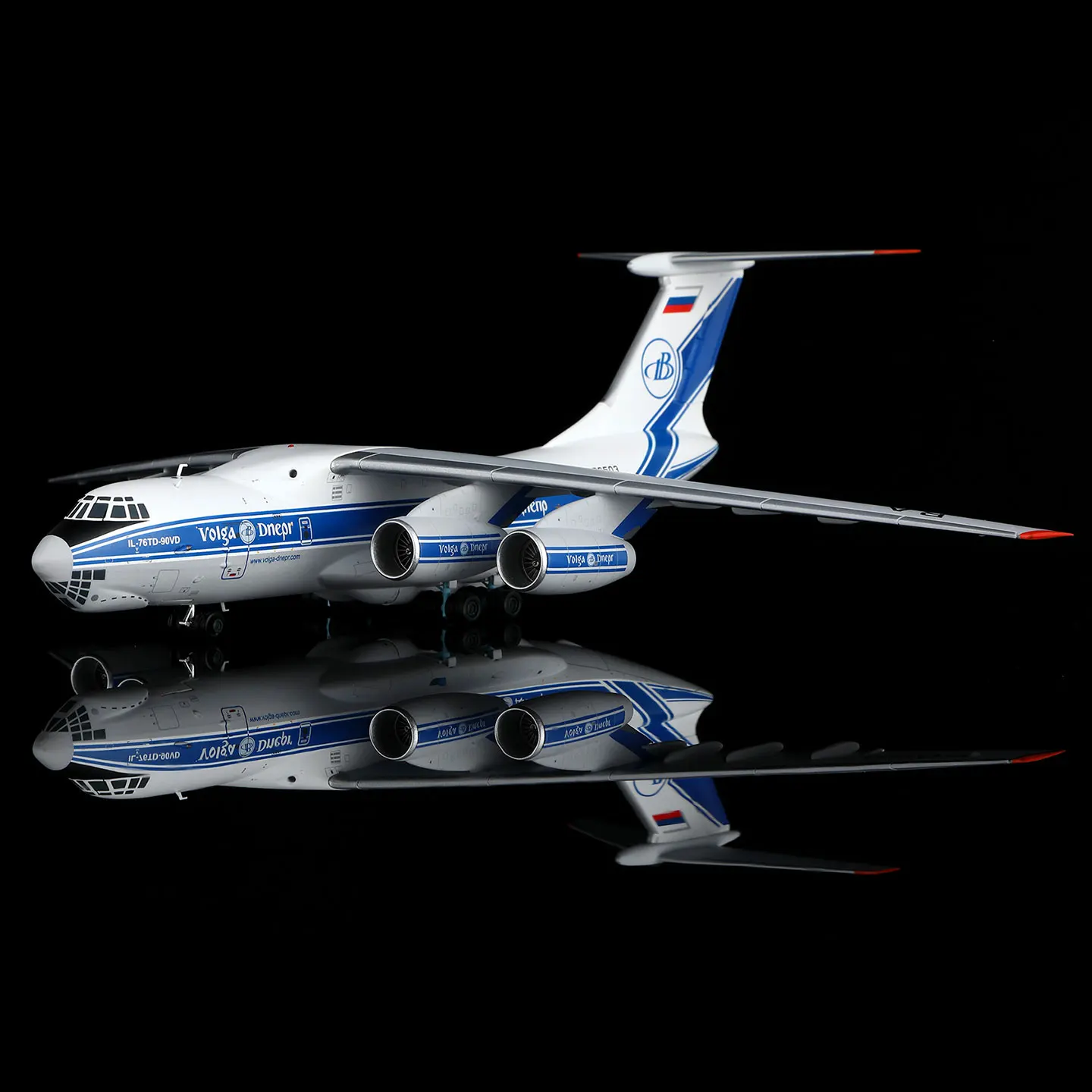 Avion de collection en alliage L2097, ailes SQ 1:200 Volga Dnepr Airlines Ilyushin IL-76, avion moulé sous pression, modèle RA-76503