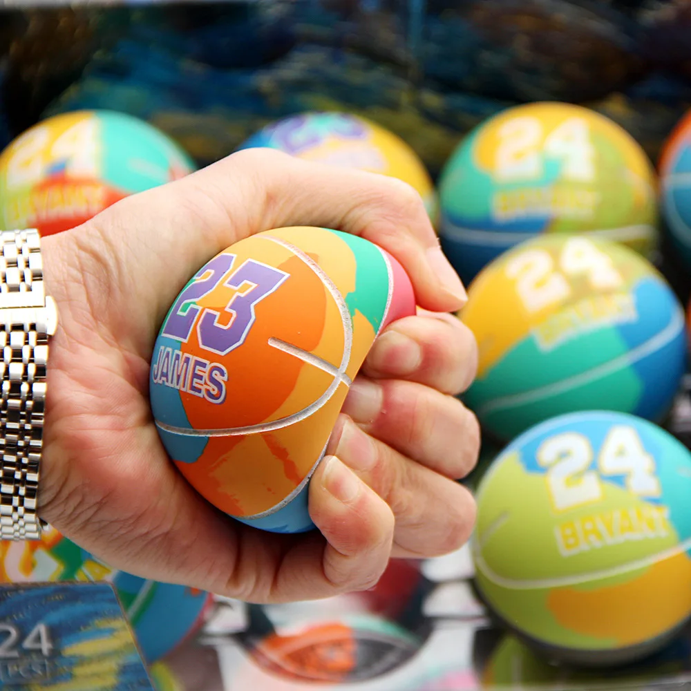 6cm Ultra-Hochelastischer Mini-Gummi-Basketball Dekompressions-Hohlball Elastischer Ball Kinderspielzeug Geschenk Quetschbares Spielzeug Stressball – Detail 2