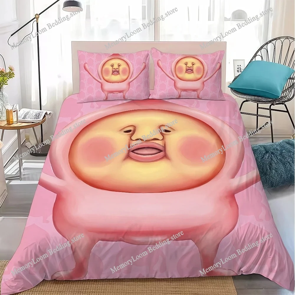 

Cartoon K-Kobito Funny Duvet Cover Set Home Style Bedding Soft Laundry Cotton Bed Four Seasons Student Dormitory Luxury Gift