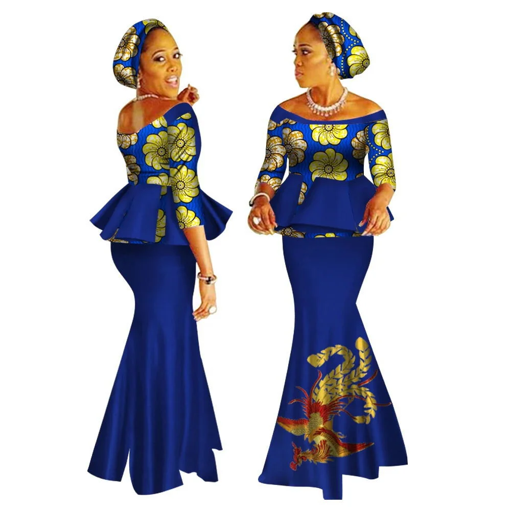 SALE!!! Party Traditional African Clothing 2 Piece Set Women Clothes Custom Made Dashiki Tops and Skirts Plus Size Clothing