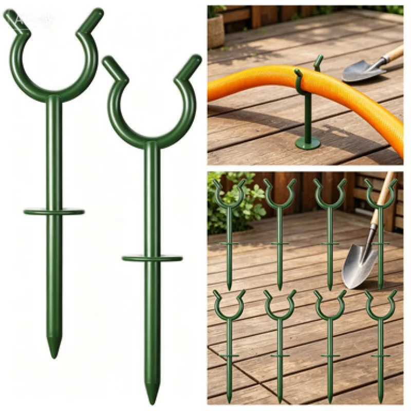 50pcs Garden Hose Bracket Prevent Water Hose kinks Entanglement  Plant Protection Stakes for Outdoor Outside Lawn Backyard RV