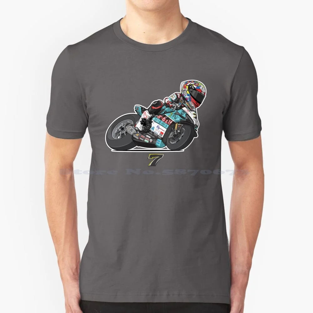 Chaz 7 T Shirt 100% Cotton Tee Motorsport Racing Motorcycle Superbike United Kingdom Wales British Italia Cha7 Wsbk Athlete