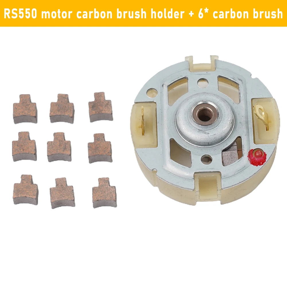 Sustainable Solution 1PCS RS550 Motors' Carbon Brush Holders with Extra Ten Brushes For Boschs' Performance Needs