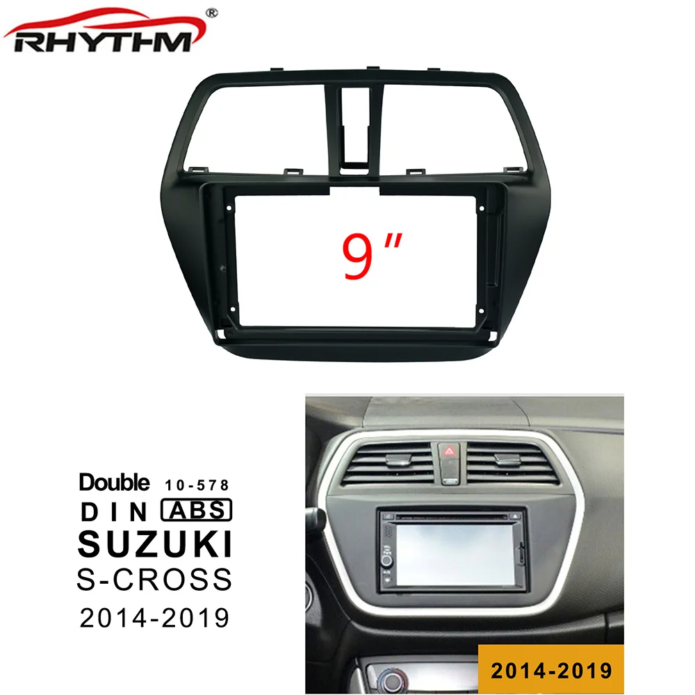 

Fits 9 Inch Car Fascia For SUZUKI S-CROSS 2014-2019 Double Din Car Dvd Radio Frame Kit Panel Dash Mount Installation Dashboard