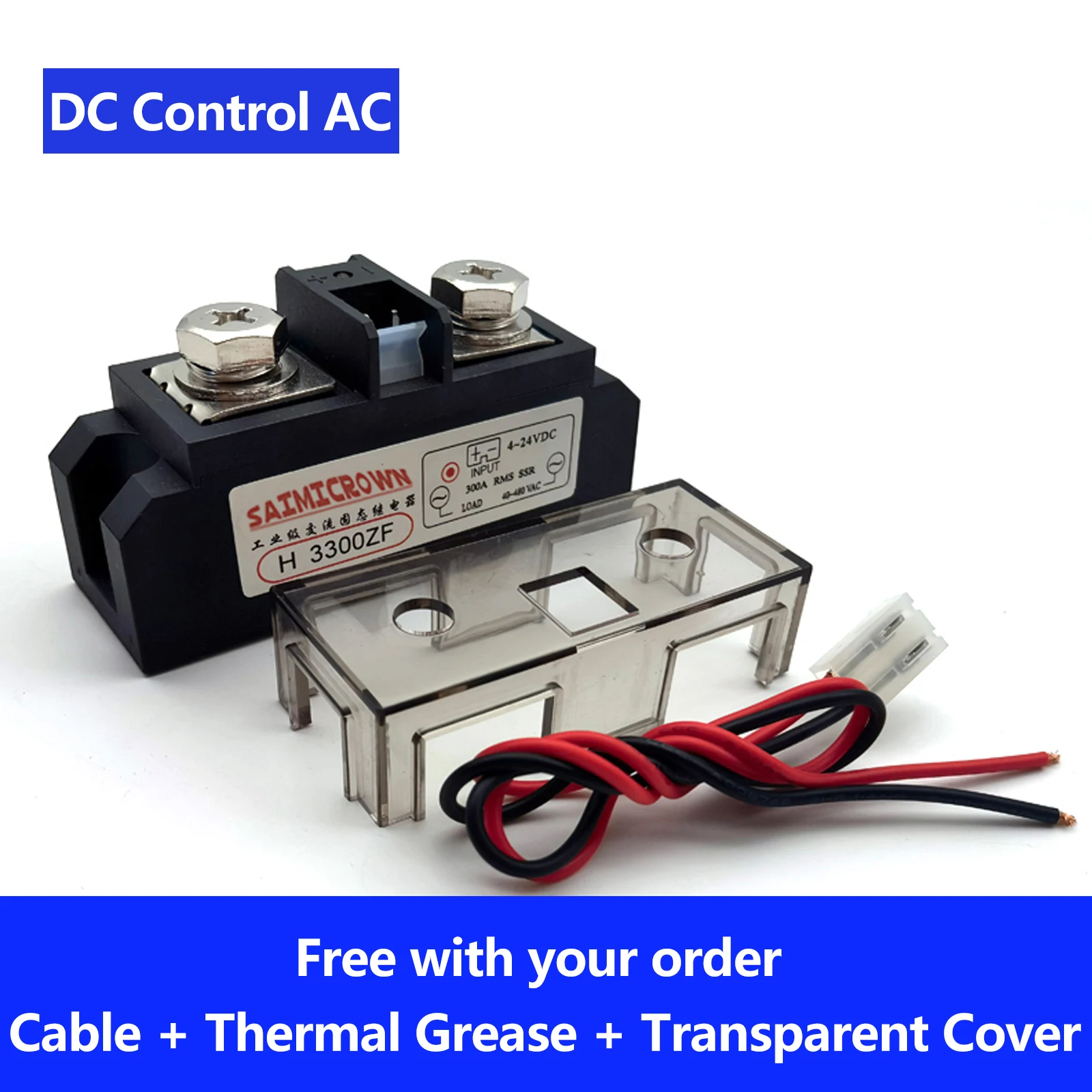 XIMANDUN External Industrial Solid State Relay H3120ZF Industrial Solid State75A100A120A200A300A400A DC to AC Heating Control