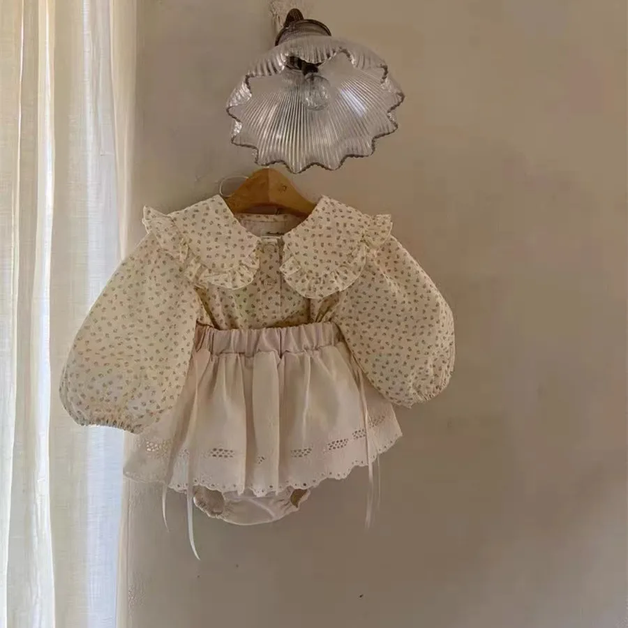 2024 Autumn New Baby Girl Cute Lace Bow Pp Shorts Solid Infant Toddler Princess Skirts Cotton Newborn Baby Shorts Skirts 0-24M