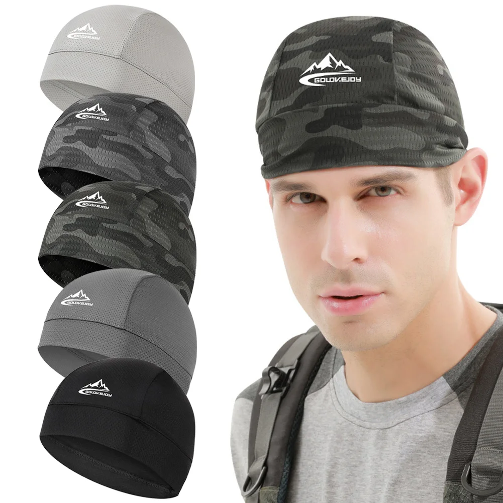 

1PC Hat Quick Dry Cycling Cap Motorcycle Helmet Liner Bike High Quality Mesh Fabric Summer Riding Anti-sweat Hat Bicycle Part