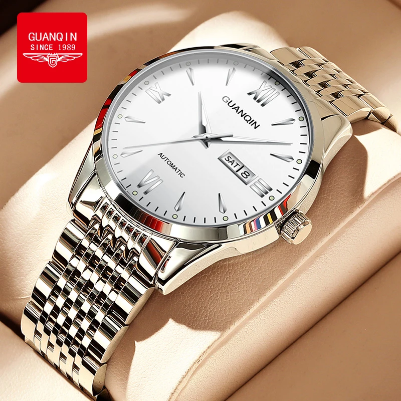 OLEVS Automatic Couple Watches Premium Mechanical Business Steel Highend Wristwatch Elegant Original Brands Valentine's Day Gift
