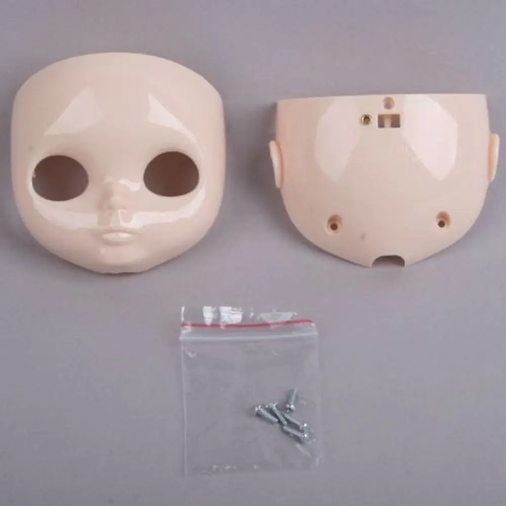 Plastic White Normal Skin DIY Accessories Change Makeup 1/6 Blythe Kid Toys Doll Faceplate