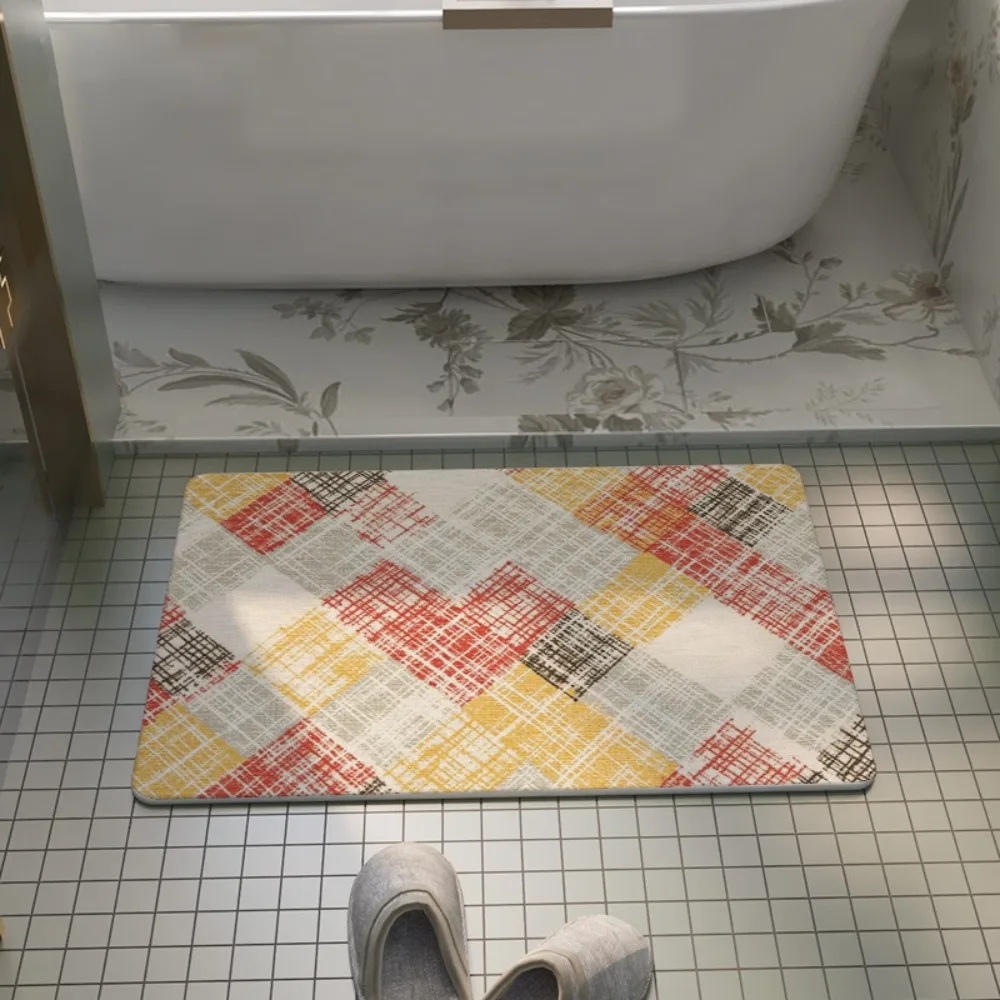 

Diatomite Bathroom Mat 100% Natural Diatomaceous Earth Floor Mat Fast Drying Non-Slip Stone Shower Mat for Bathroom Kitchen