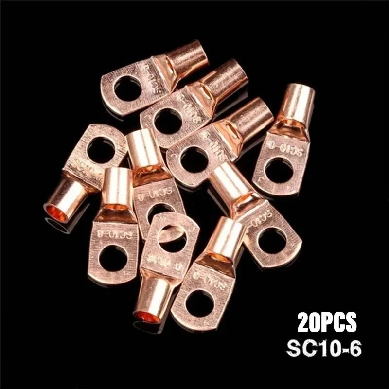 20PCSBattery Welding Wire Welding Cable Connector Kit Tin Plated Copper Terminal Ring Crimping Terminal