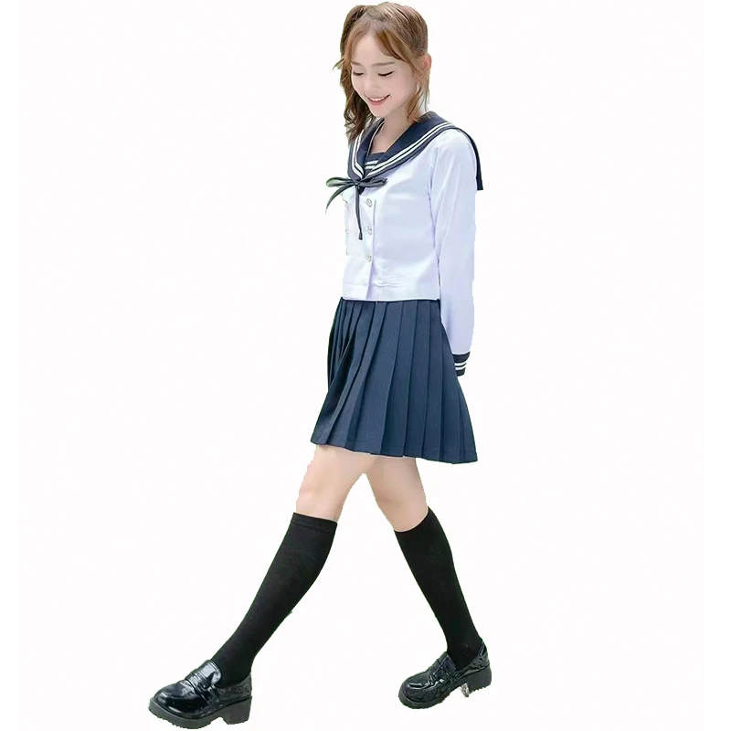 

Школьная форма для подростков, милая одежда, высококачественный костюм моряка для студентов, модные школьные комплекты топ и юбок JK в консервативном стиле