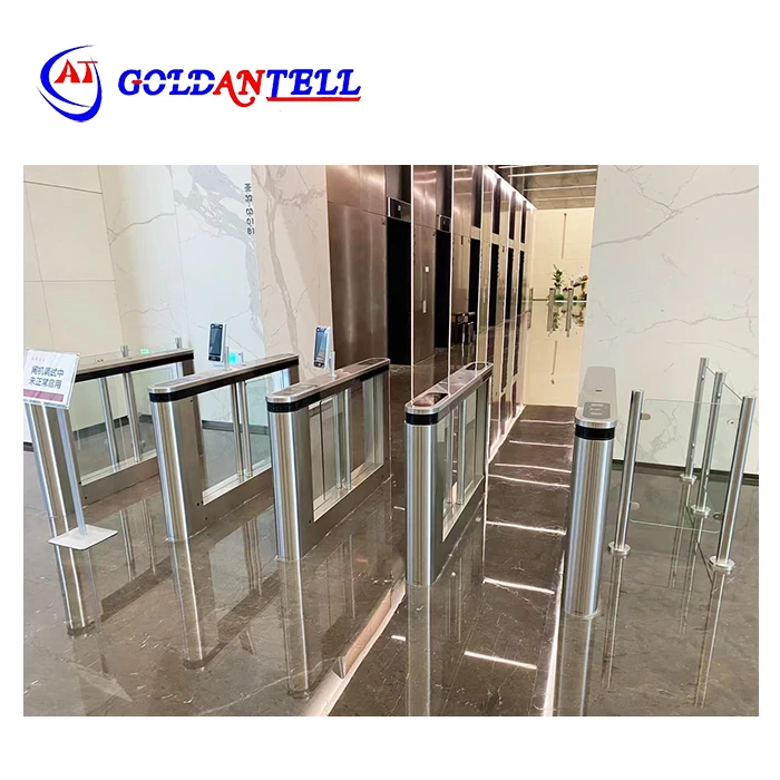 Low Noise Swing Turnstile Gate for Office Building Museum Library Entrance Access Control-40 Persons/Minute