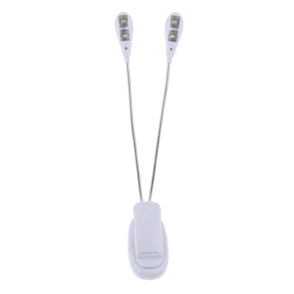 حامل موسيقى LED ضوء قراءة الكتب مدعوم من البطارية وكابل USB ساطع