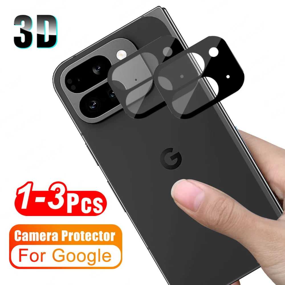 1-3pcs For Google Pixel 9 Pro Fold 5G Curved Camera Lens Glass Protector Pixel9ProFold 9 Pro Fold 3D Rear Camera Tempered Glass