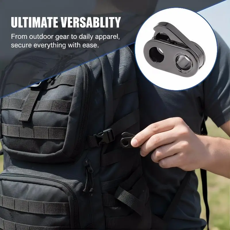 

10Pcs Adjustable Spring Stopper Buckle Double Hole Cord Lock for Drawstring Bag Garment Quick Release Clamp for DIY Crafts