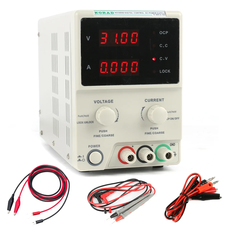 

KORAD KD 3005D 3003D Laboratory DC Switching Linear Power Supply Adjustable 30V 5A 3A Voltage Regulator 0.01V/0.001A