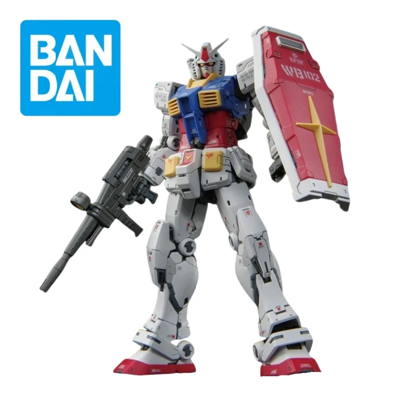 

Genuine Bandai GUNDAM RX-78-2 Ver. 2.0 RG 1/144 Anime Assembly Model Toys Action Figure Gifts Collectible Ornaments Children Boy