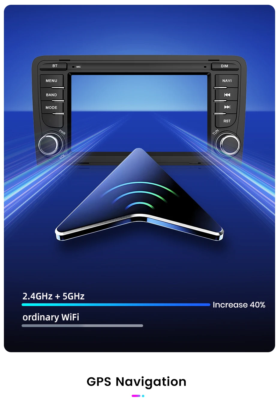 Junsun 7" Kabelloses CarPlay für Apple Android Auto Autoradio für Audi A3 8P S3 RS3 2003-2012 GPS-Navigation SWC Bluetooth FM RDS DSP IPS Touchscreen Intelligente Fahrzeugsysteme KI-Sprachsteuerung 4G WiFi 8-Kern Plug&Play Haupteinheit – Detail 31