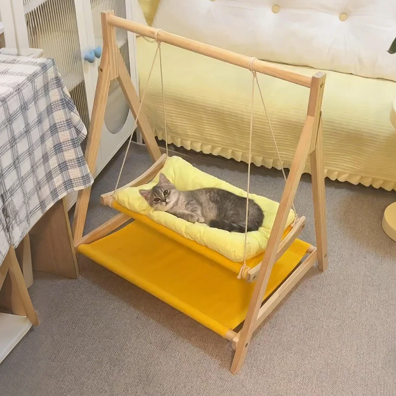 

Подвесная двухъярусная лежанка-гнездо для маленьких собак, летняя, специальная подвесная кровать-качели, многофункциональная