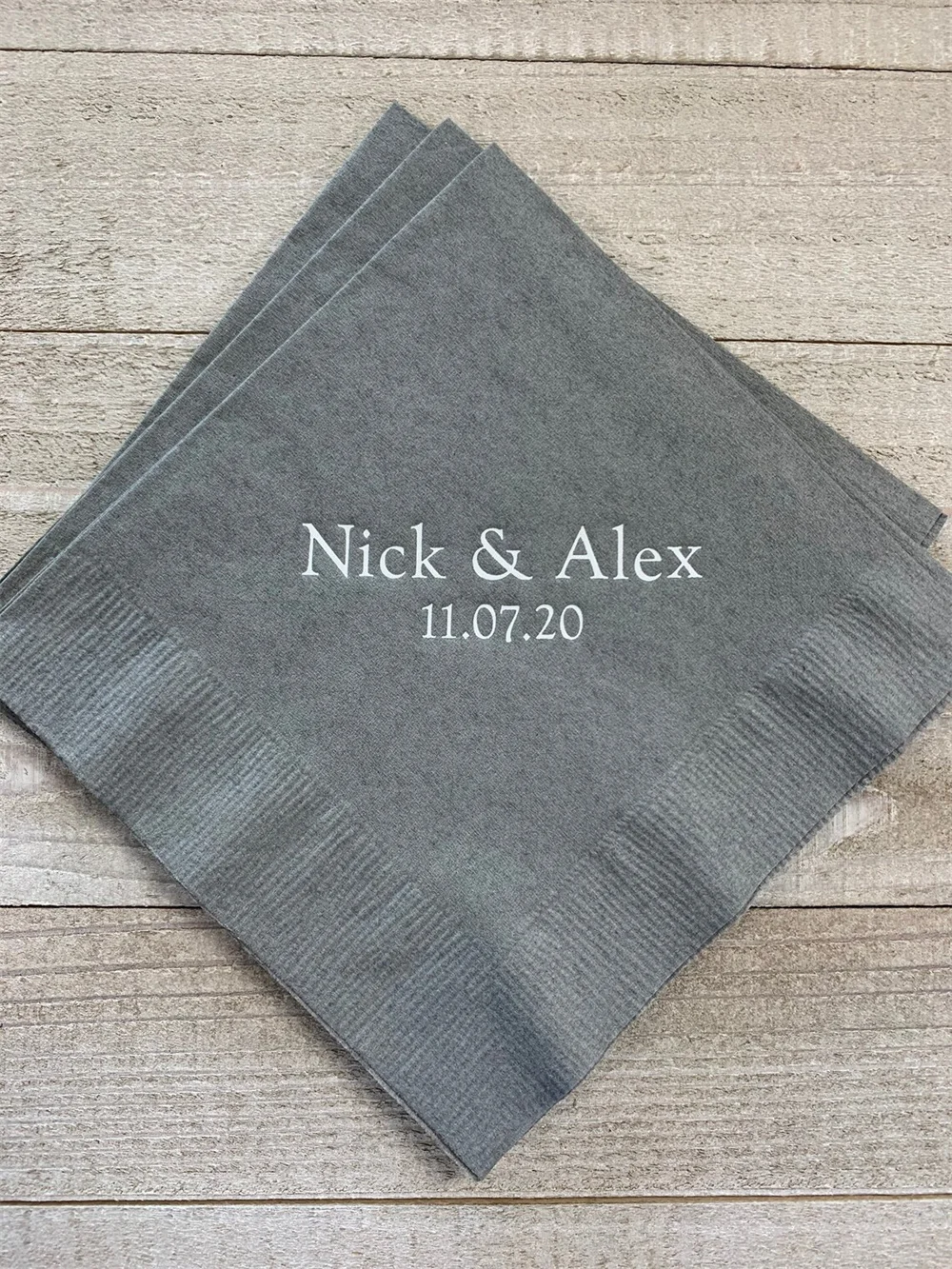 

50PCS 50 Personalized Napkins Personalized Napkins Wedding Personalized Cocktail Beverage Paper Anniversary Party Monogram Custo