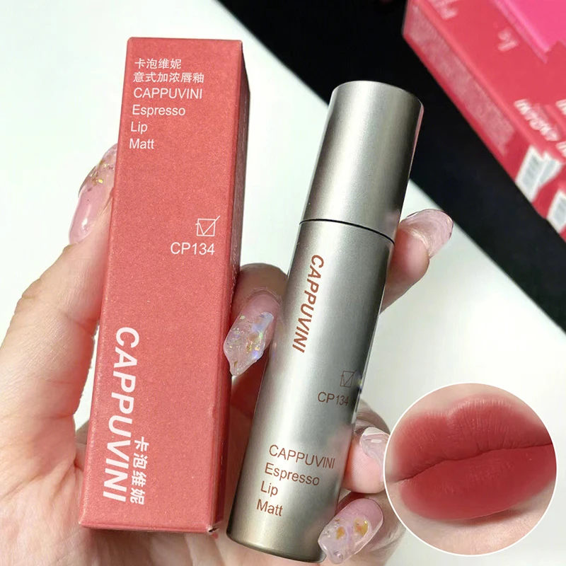 Mini Silver Tube Single Velvet Matte Mist Lipgloss Waterdichte non-stick Cup Lip Glaze Smudge Proof Niet vervagen Vloeibare lippenstift