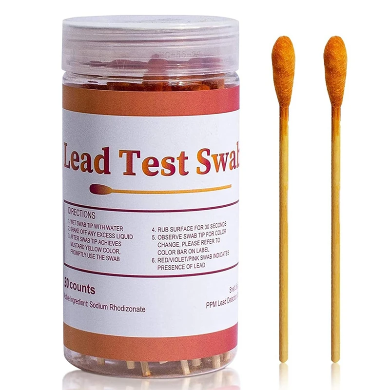 AC62-Lead Test Swabs, Instant Lead Test Kit For All Painted Surfaces,Ceramics, Dishes, Metal, Wood, Lead Testing Strips