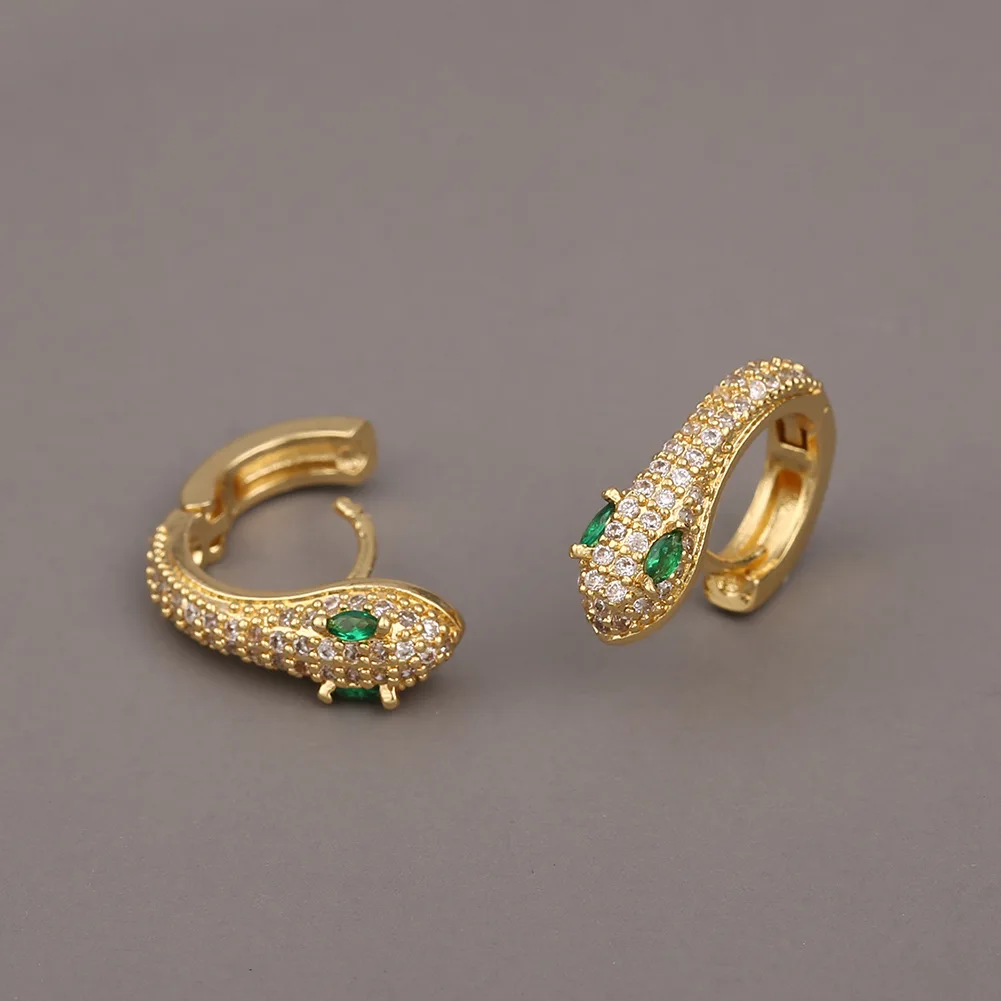 New 2026 Fashion Animal Snake Type Round Hoop Earrings for Women Vintage Metal Punk Enamel Huggie Earring Exquisite Jewelry Gift