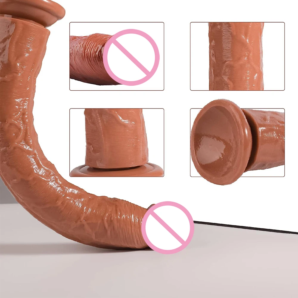 Realistic Dildo with Small Glans 13 Inch Big Dildo Jelly Dildo with  Suction Cup Adult Product Sex Toys for Women Men Anal Play