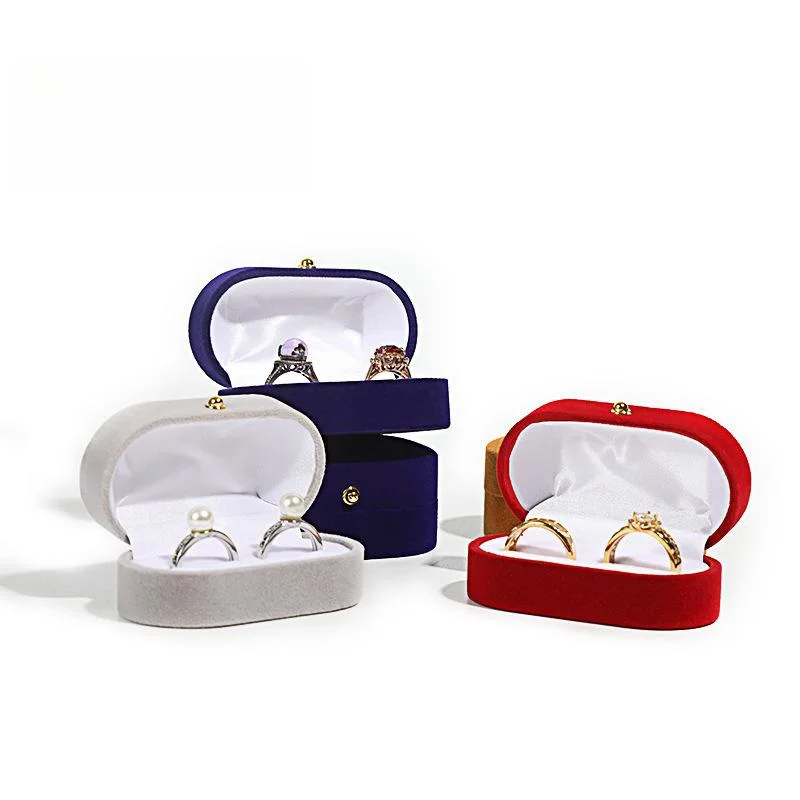 Velvet Wedding Ring Pair Box, Elegant Storage Solution