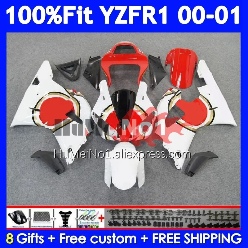 Injection Body For YAMAHA YZF-R1 YZF R1 R 1 1000 CC Lucky Strike 1000CC YZFR1 00 01 364No.24 YZF1000 YZF-1000 2000 2001 Fairings