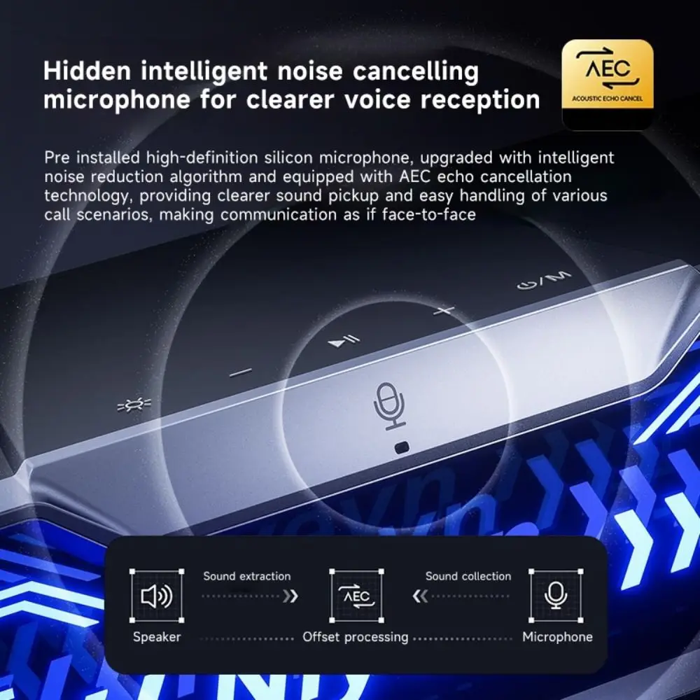 مكبر صوت للكمبيوتر المكتبي يعمل بمنفذ USB مع ميكروفون، مكبر صوت سلكي منخفض الكمون، أضواء RGB، مكبر صوت بلوتوث