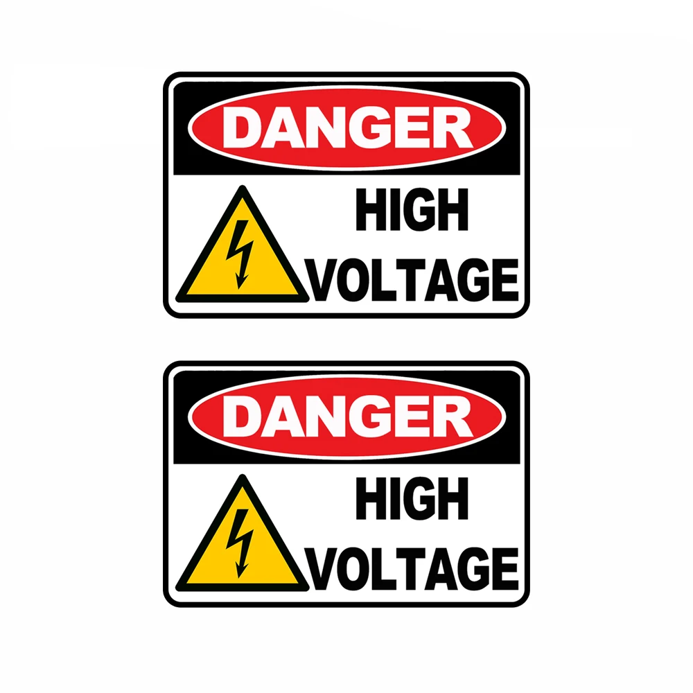 12.7 سنتيمتر تحذير واسعة الجهد العالي سيارة ملصق و ملصق مائي للنوافذ والسيارات وسيارات الدفع الرباعي والشاحنات 2 قطعة #1