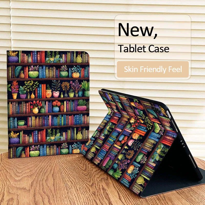 Creative retro bookshelf Tablet Case For Honor Tab Pad 6 7 8 9 X8 V7 V8 X9 13 X8a X9a Pro 10 Magic GT GT2 10.1 13.3 Inch