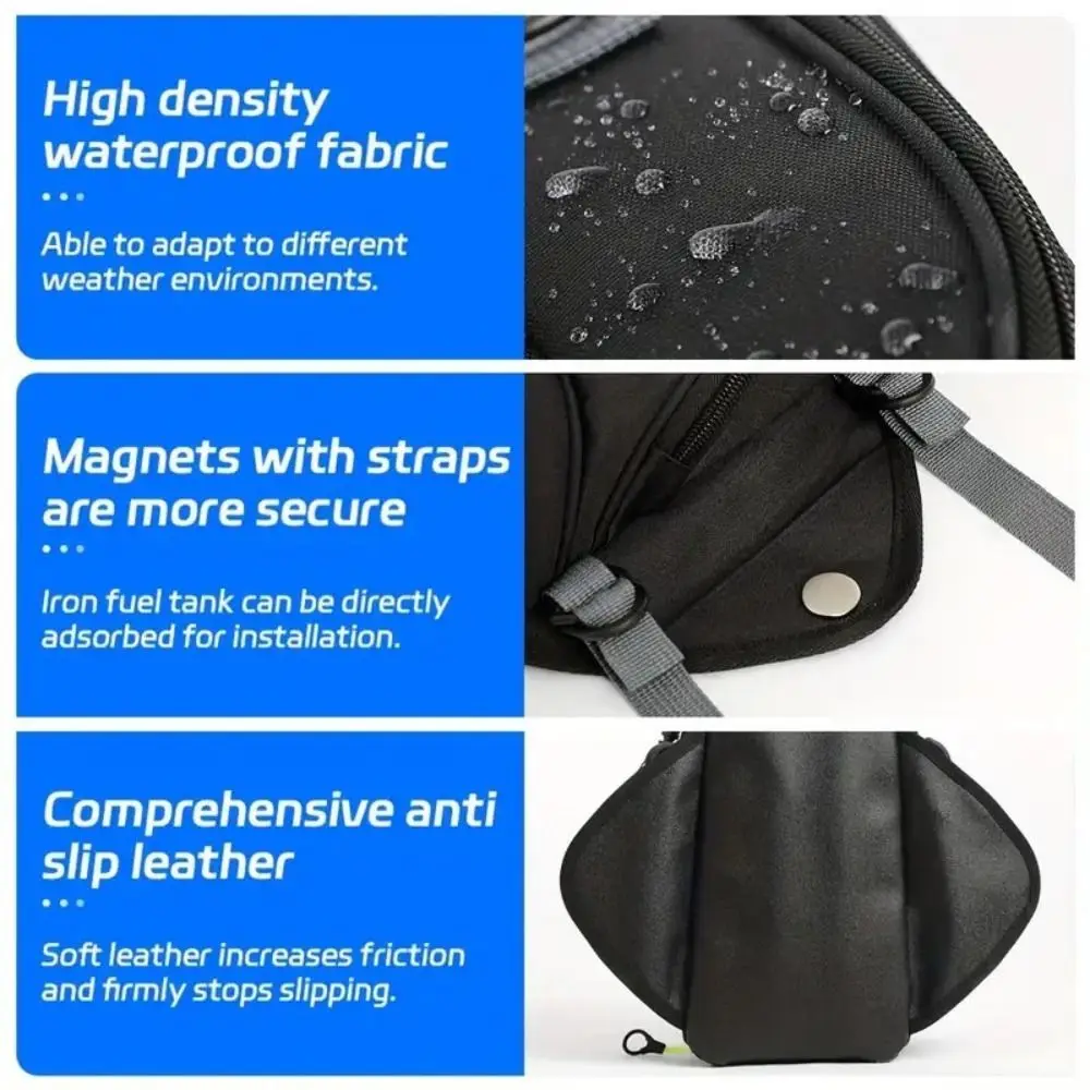 Waterproof Motorcycle Tail Bag Durable Wear Resistant Motorcycle Waterproof Bag Practical Anti-slip Motorcycle Tank Bag Riding