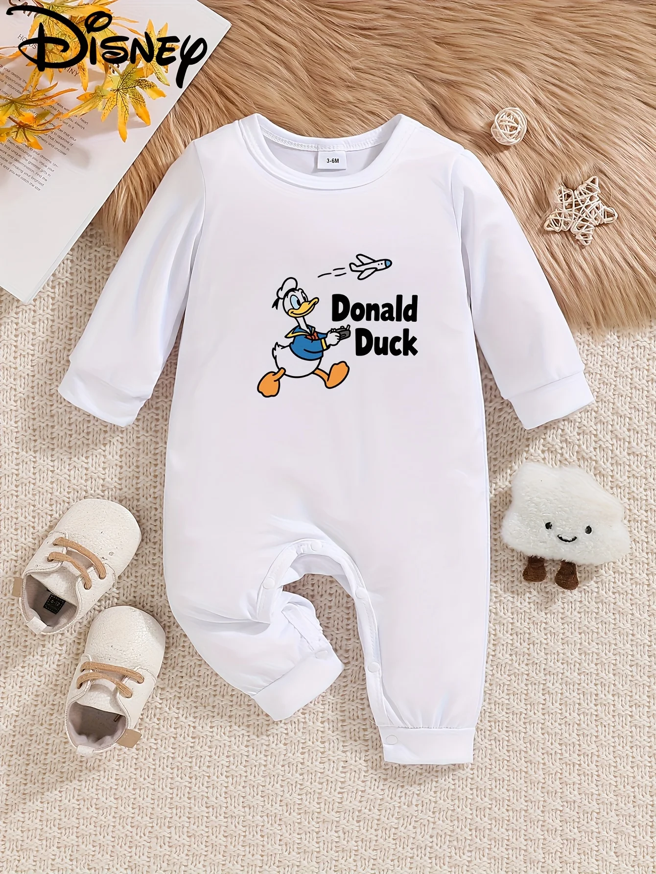 

【Официально лицензированный】Детский комбинезон унисекс с длинными рукавами унисекс из мягкой приятной для кожи ткани с мультяшными узорами